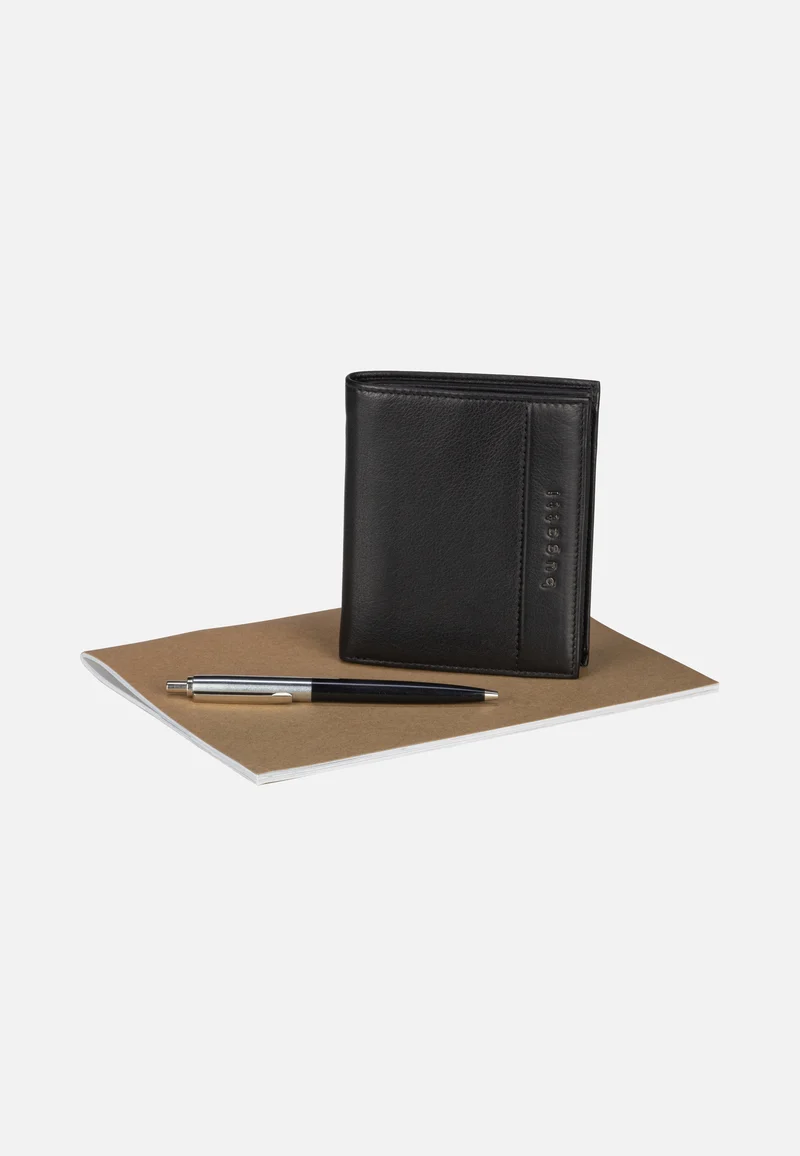 Nome Vertical with Flap II Schwarz - Portemonnaie