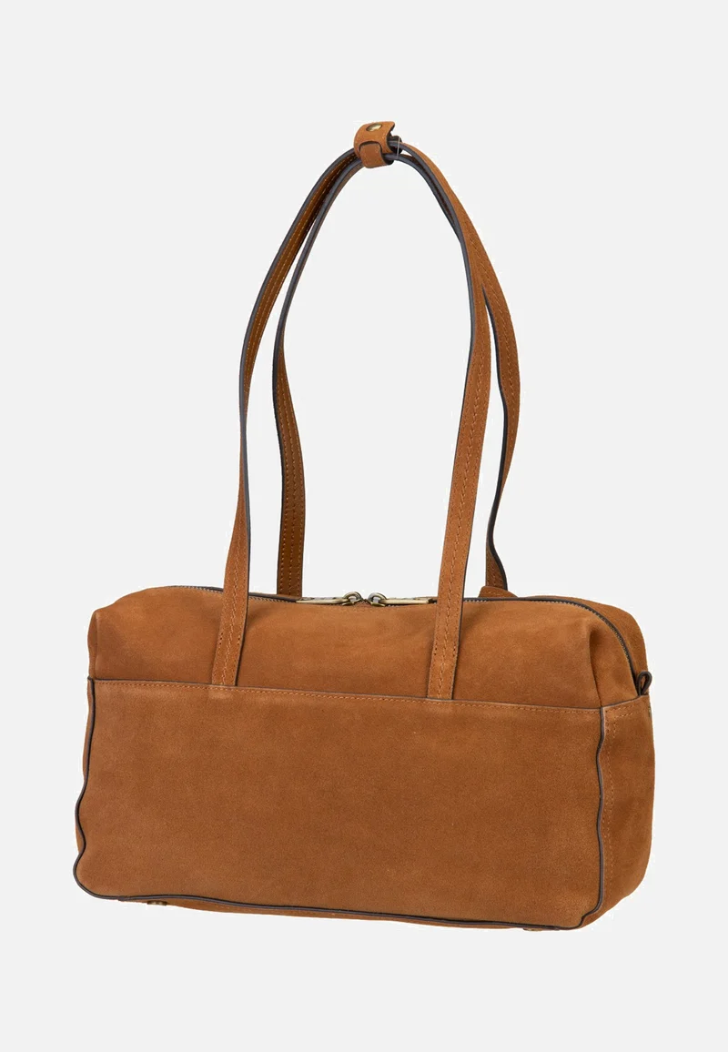 Clarice II Satchel M Hydro Suede Brown - Satchel