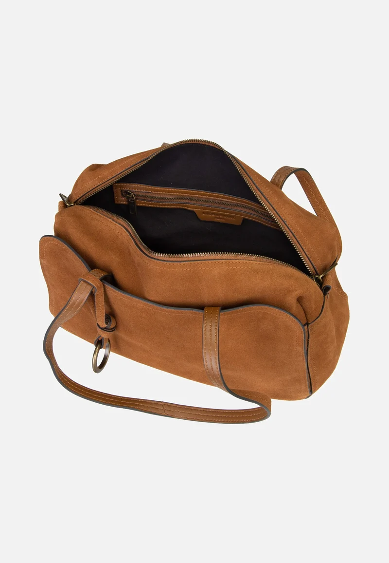 Clarice II Satchel M Hydro Suede Brown - Satchel