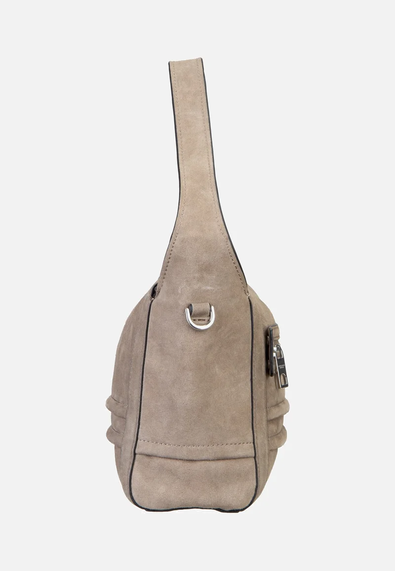 Delia Crossbody S Suede Neutral Grey - Crossbody Bag