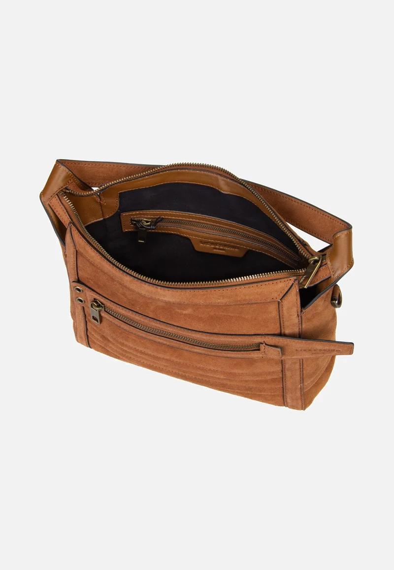 Delia Crossbody S Suede Brown - Crossbody Bag