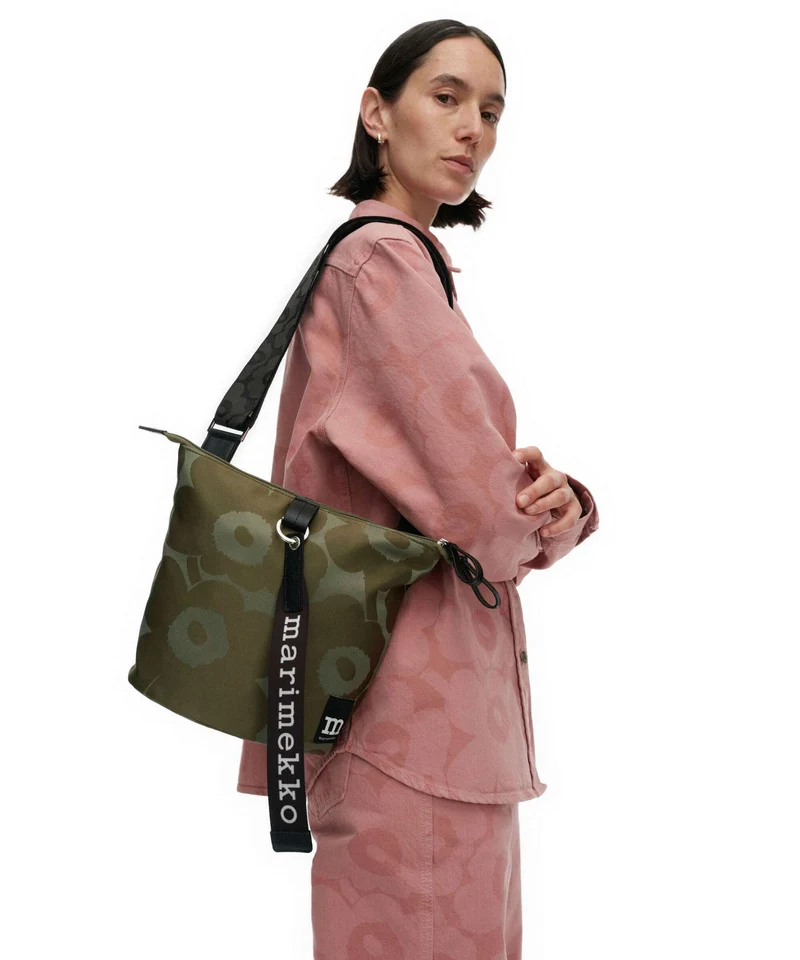 Marimekko Carry All Unikko Umhängetasche green/light green