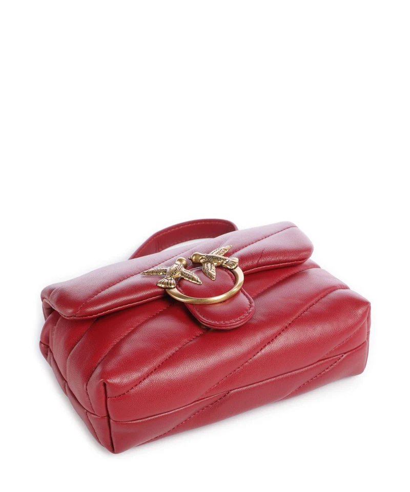 Pinko Love Puff Baby Schultertasche rosso scuro/antique gold