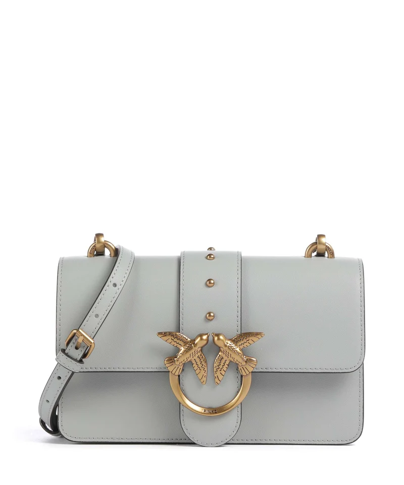 Pinko Love One Mini Umhängetasche grigio perla/antique gold