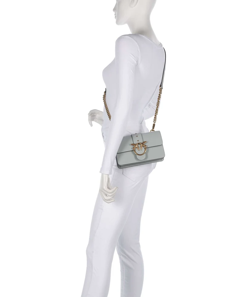 Pinko Love One Mini Umhängetasche grigio perla/antique gold