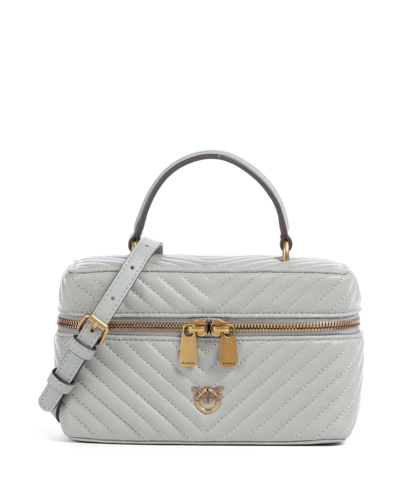 Pinko Vanity Mini Handtasche grigio perla/antique gold