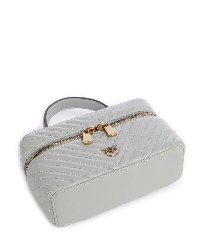 Pinko Vanity Mini Handtasche grigio perla/antique gold
