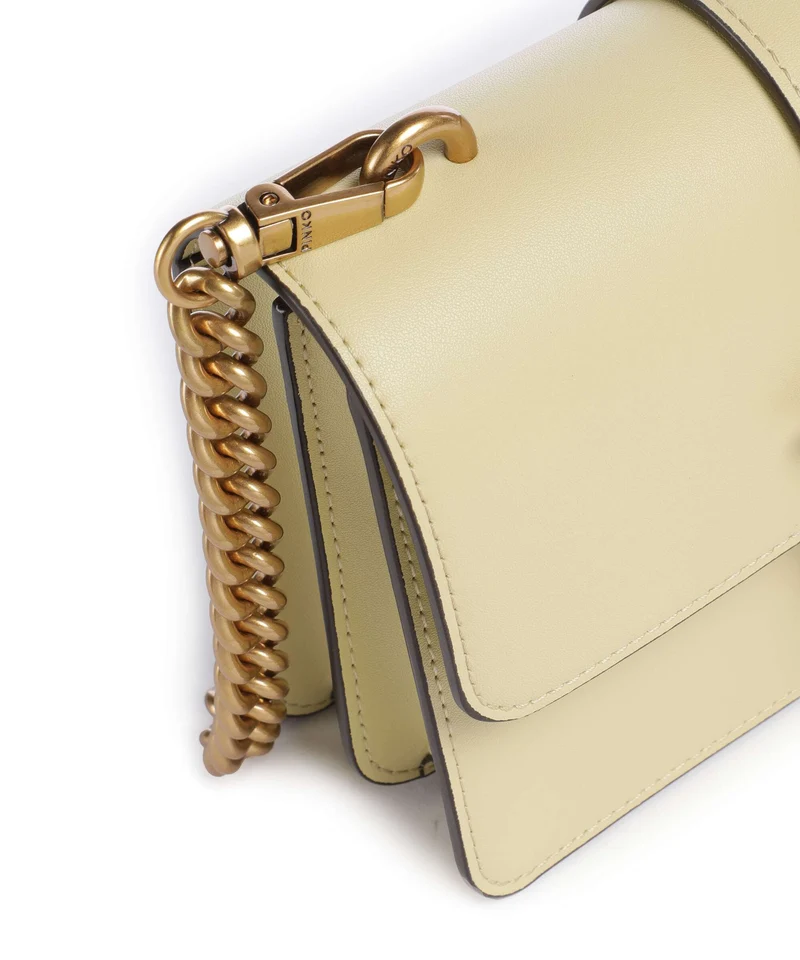 Pinko Love One Mini Umhängetasche giallo vaniglia/antique gold