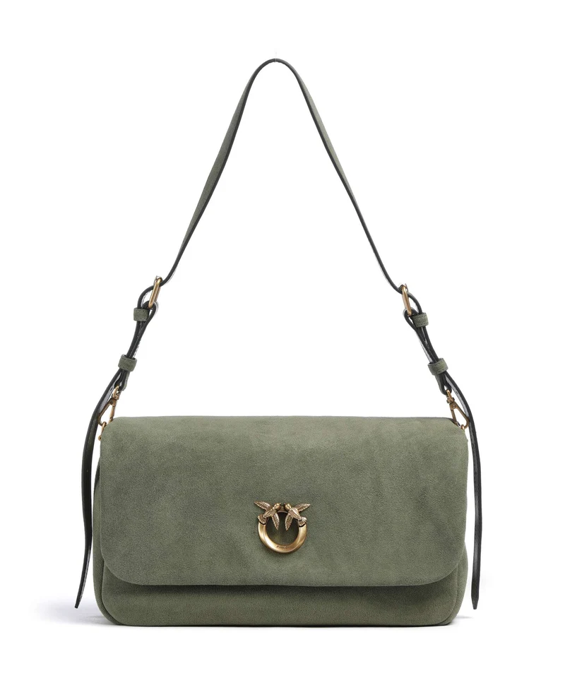 Pinko Click Soft Horizontal Schultertasche oliva capulet/antique gold