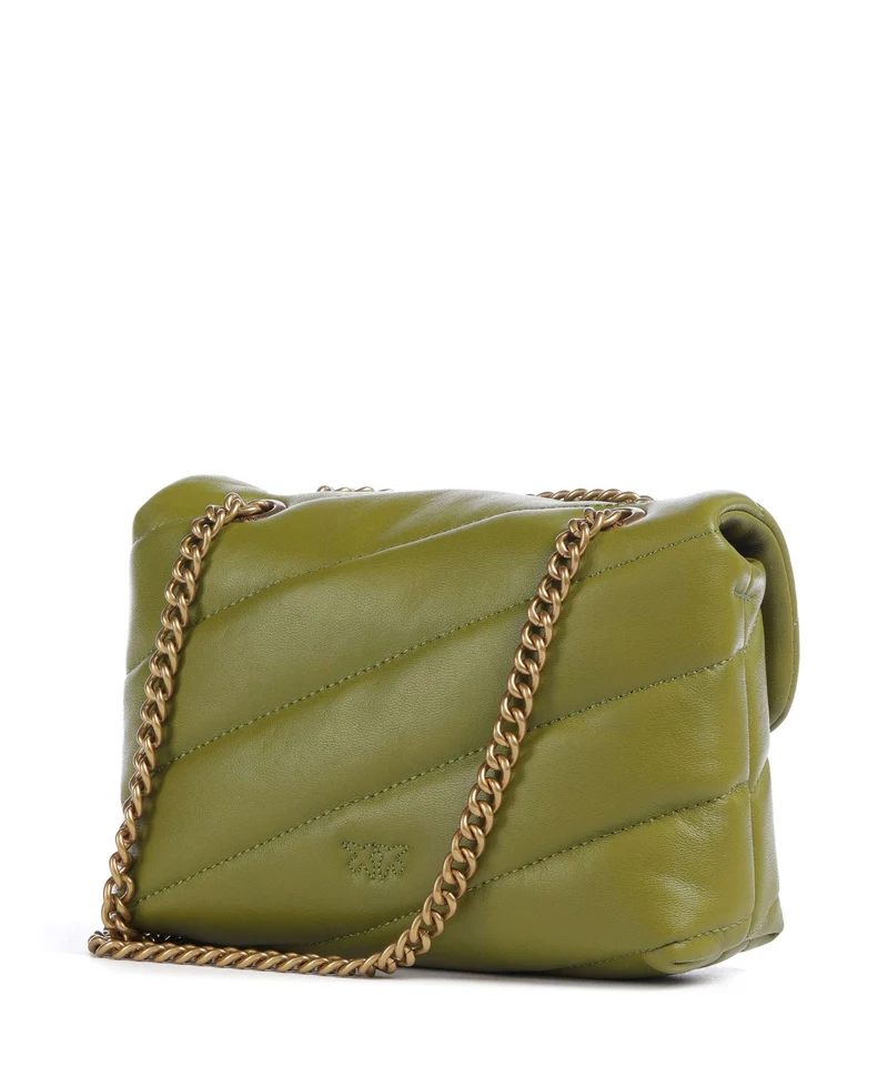 Pinko Love Puff Baby Schultertasche verde erba/antique gold