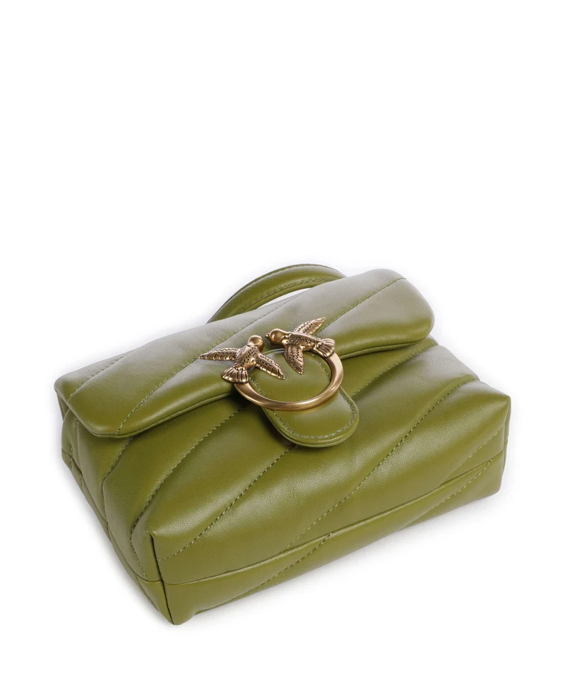 Pinko Love Puff Baby Schultertasche verde erba/antique gold