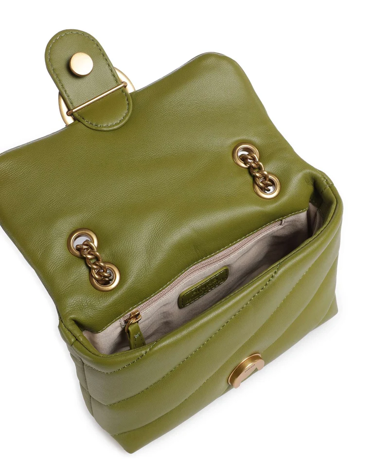 Pinko Love Puff Baby Schultertasche verde erba/antique gold