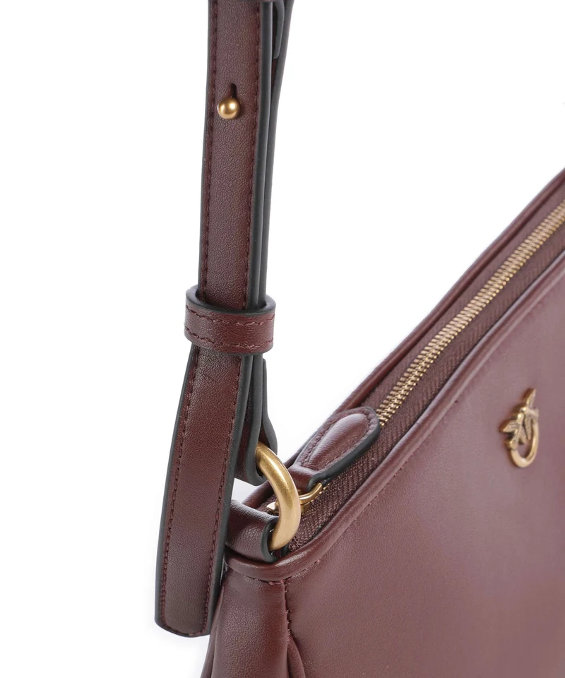 Pinko Half Moon Mini Umhängetasche burgundy wine/antique gold
