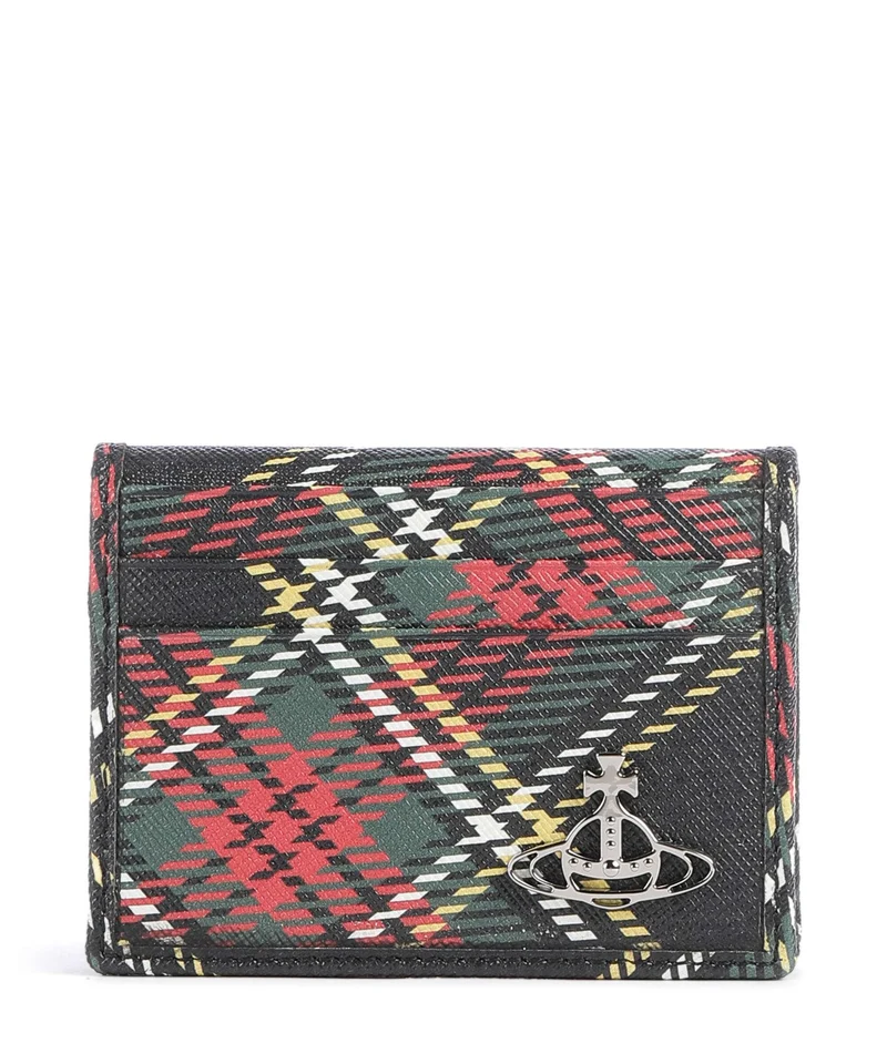 Vivienne Westwood Saffiano Printed Kreditkartenetui chelsea tartan