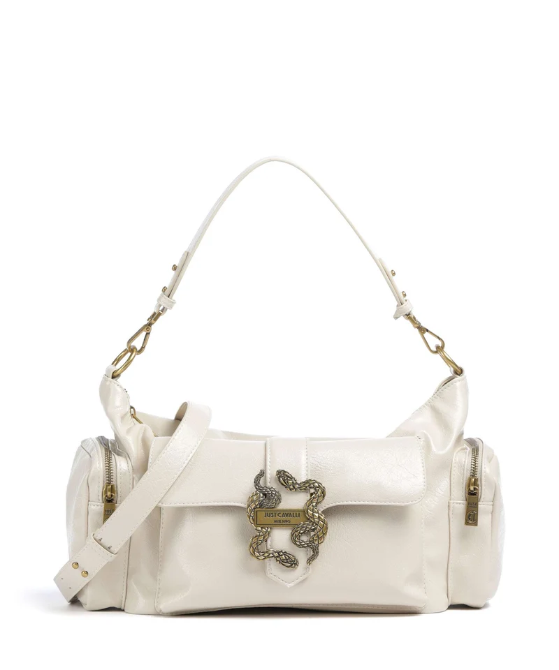 Just Cavalli Iconic Snakes Pockets Schultertasche pristine