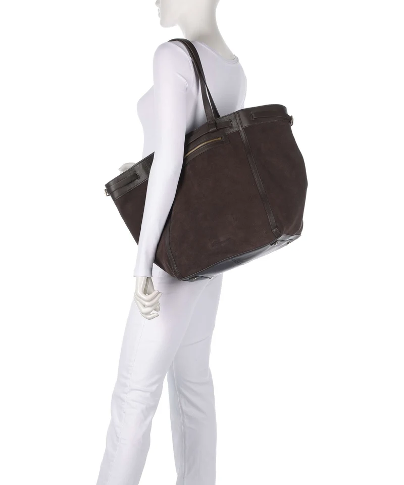 Les Visionnaires Felicia Cozy Shopper chocolate brown