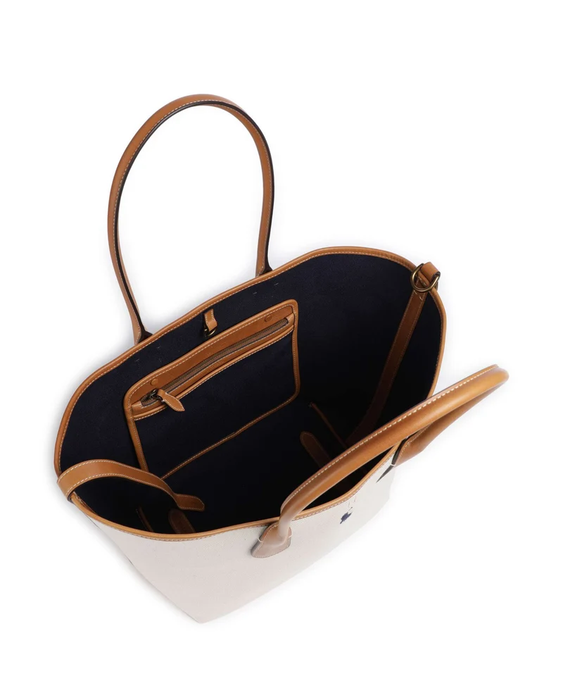 Polo Ralph Lauren Bellport Medium Shopper natural/navy