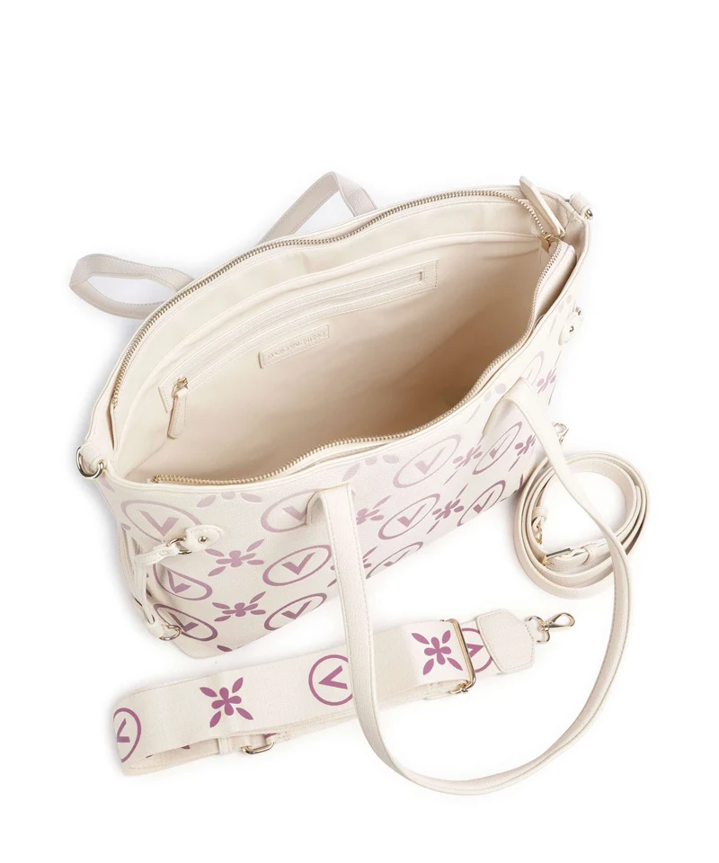 Valentino Bags Samba Re Print Shopper ecru/rosa
