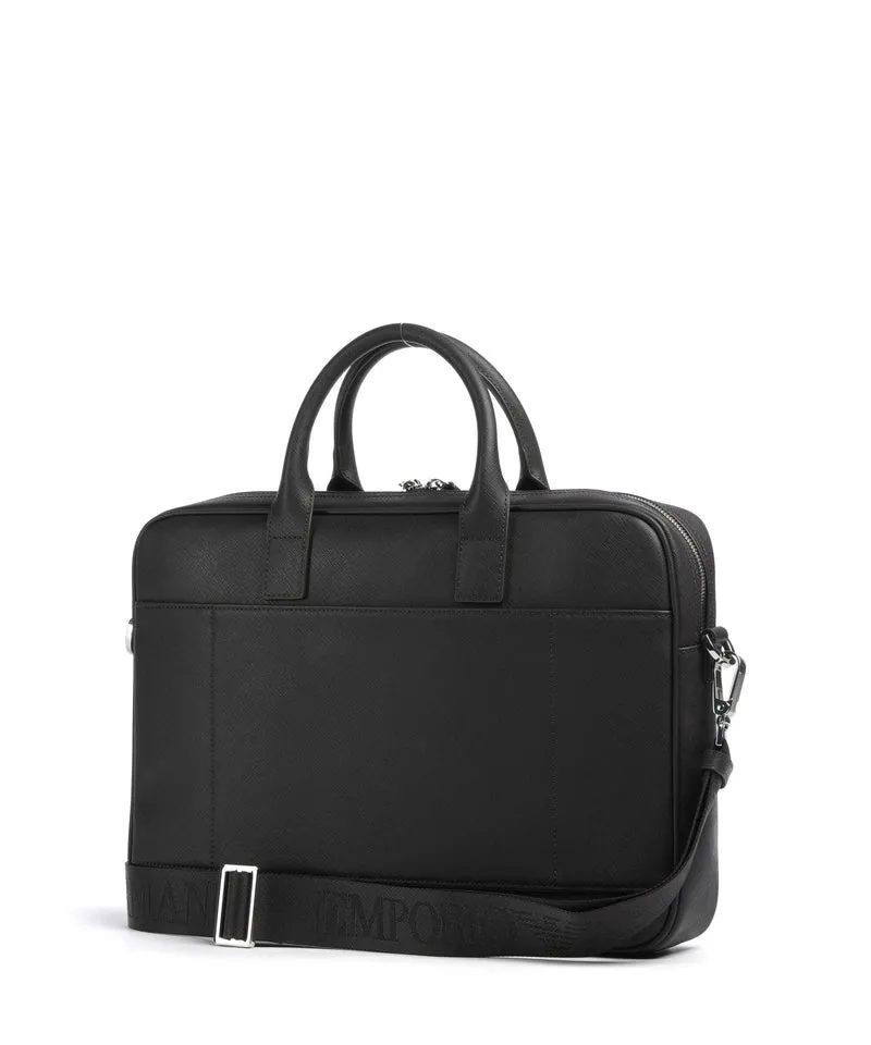 Emporio Armani Business Regenerated Aktentasche ebony