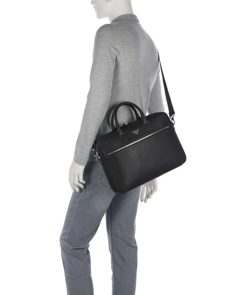Emporio Armani Business Regenerated Aktentasche ebony