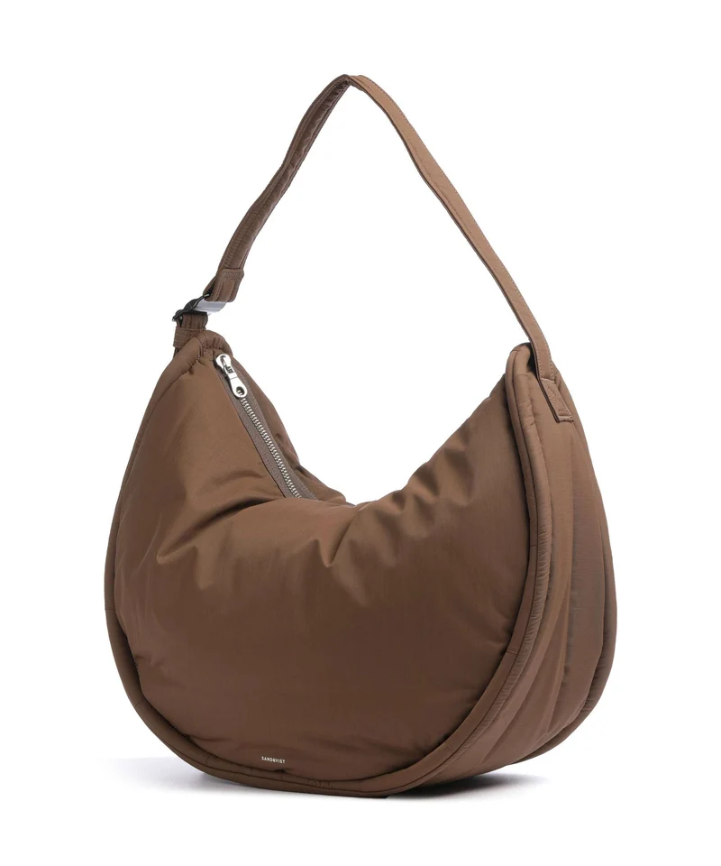 Sandqvist Curve L Beuteltasche dark taupe
