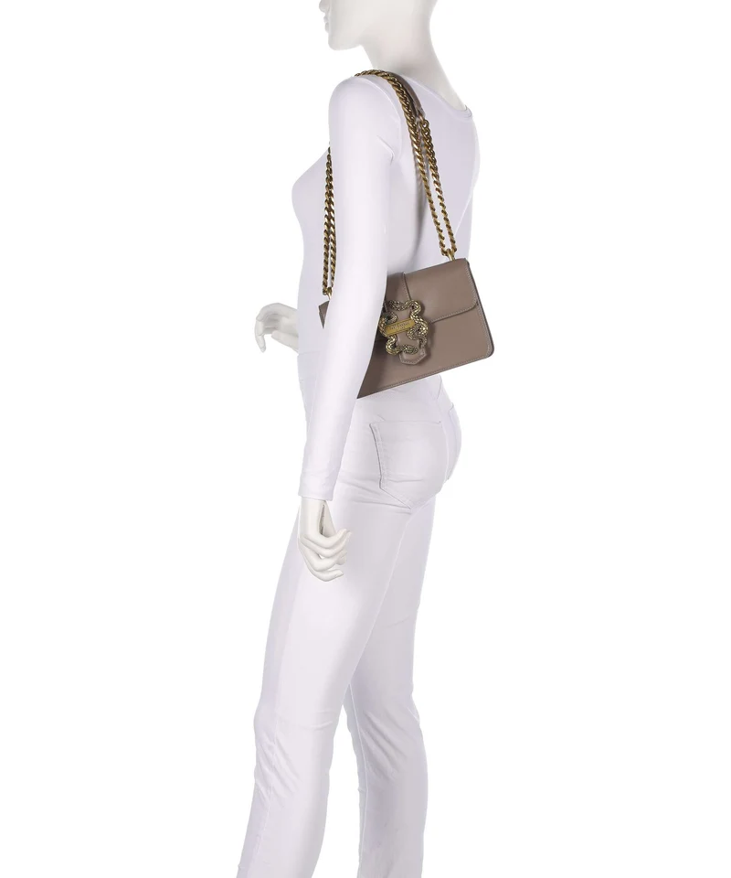 Just Cavalli Iconic Snakes Schultertasche taupe