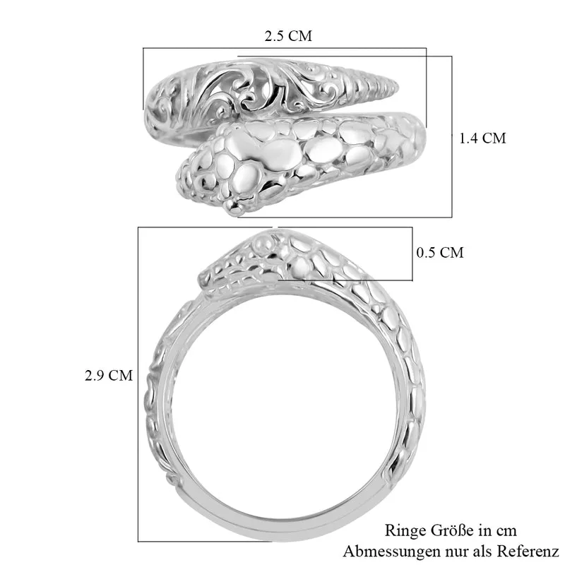 Royal Bali Kollektion - Schlangen-Ring, 925 Silber, (Größe 17.00) ca. 6,18g
