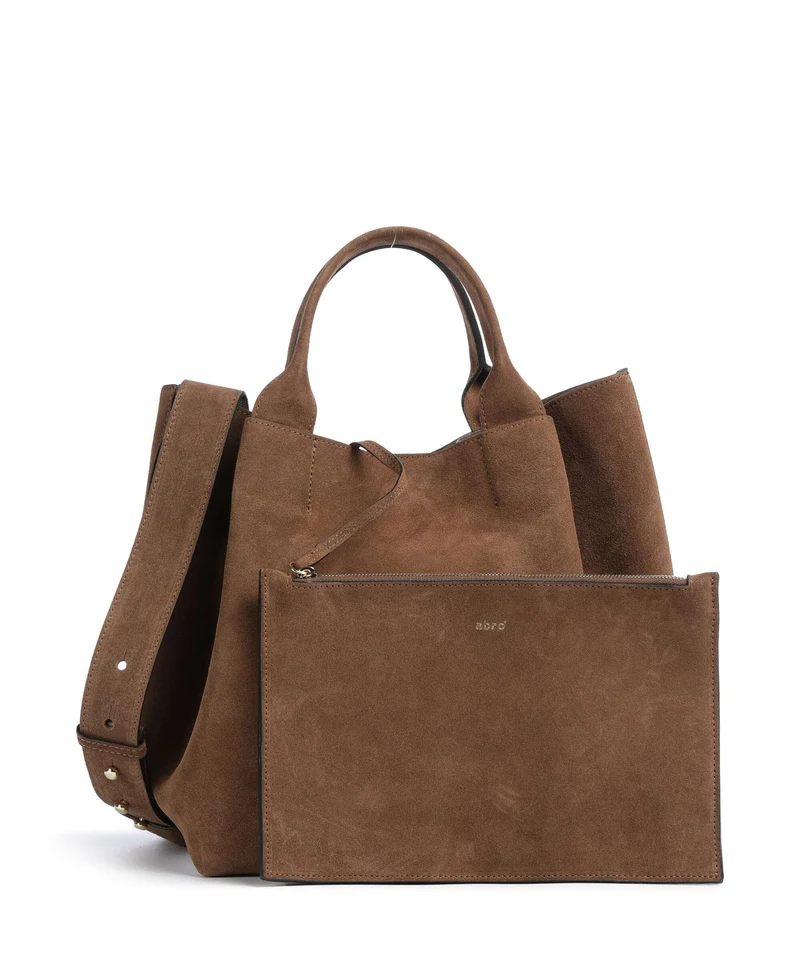 Abro Suede Essential Medium Handtasche wood