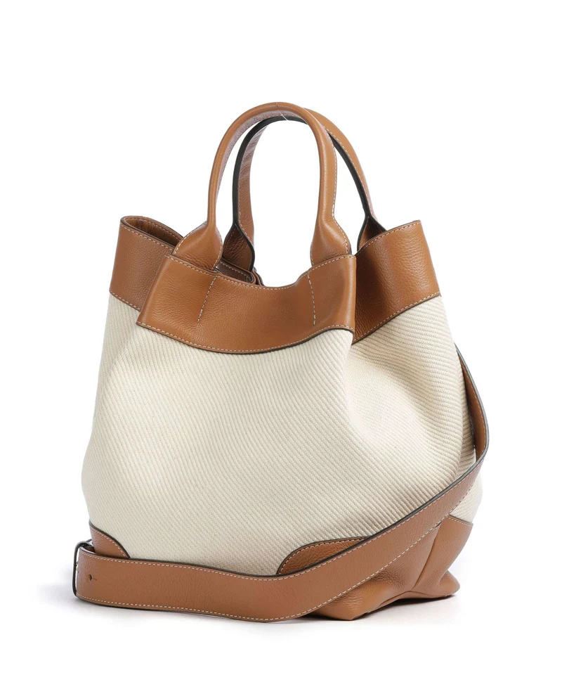 Abro Super Drill Essential Medium Handtasche ivory/cuoio