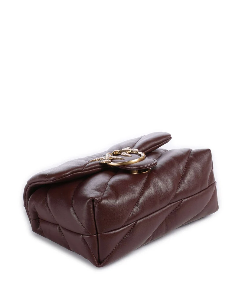Pinko Love Puff Mini Schultertasche burgundy wine/antique gold