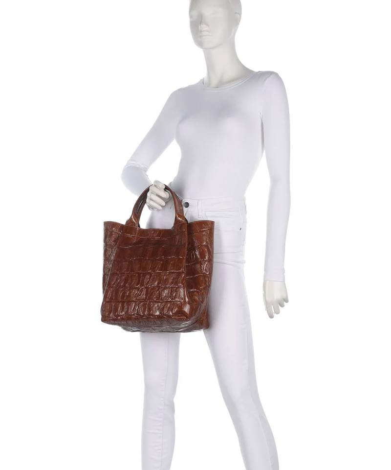 Abro Maxi Cocco Essential Medium Handtasche caramel/cognac