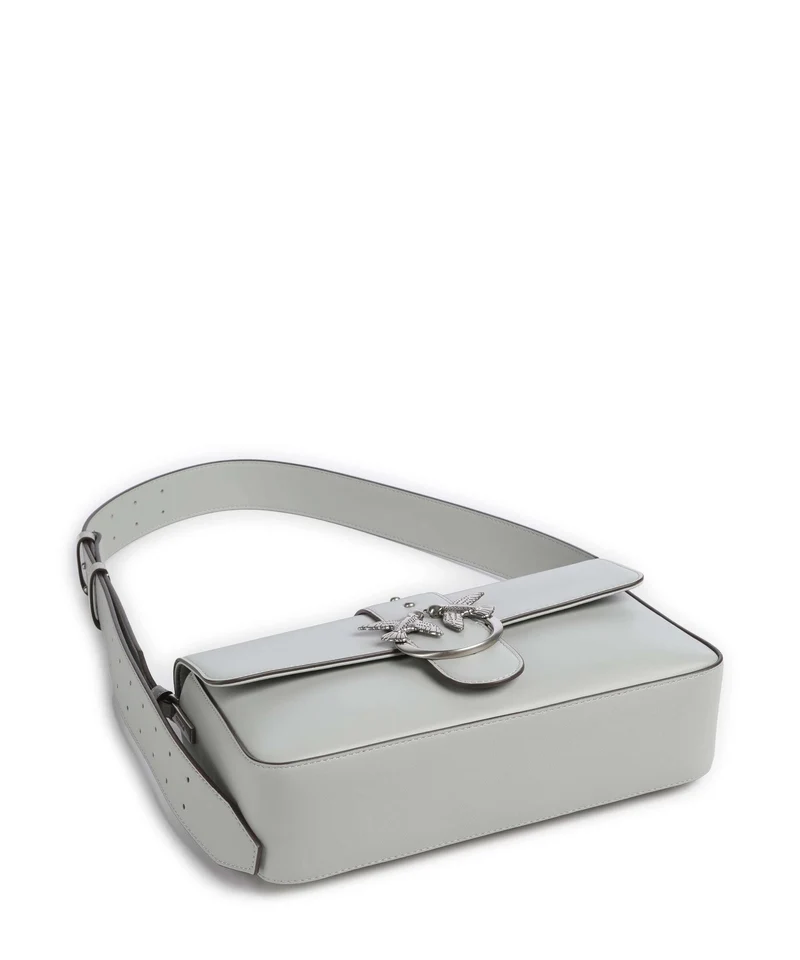 Pinko Love One Classic Slouchy Schultertasche grigio perla/old silver
