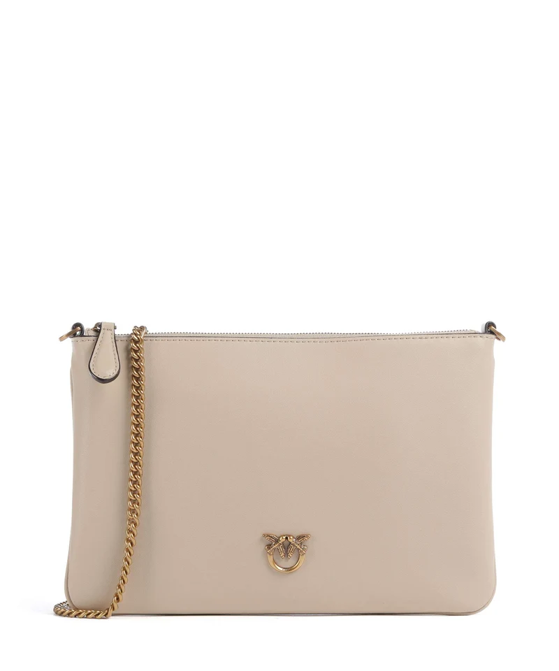 Pinko Flat Classic Umhängetasche beige/grigio fumo/antique gold