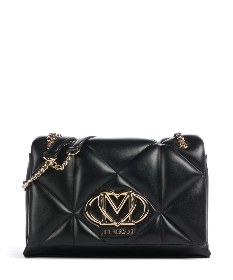 Love Moschino Embossed Q Schultertasche black