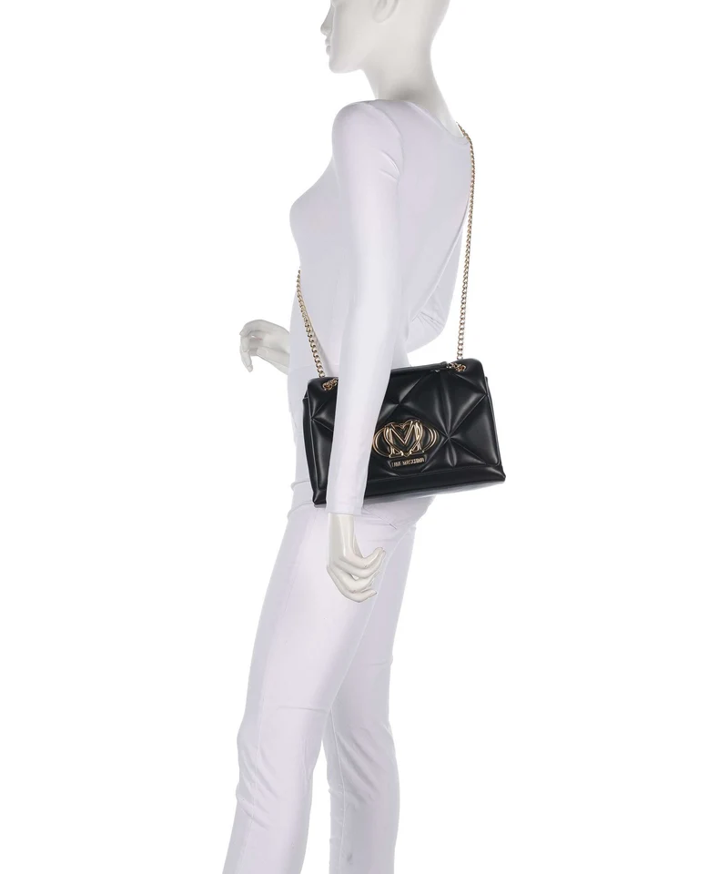 Love Moschino Embossed Q Schultertasche black