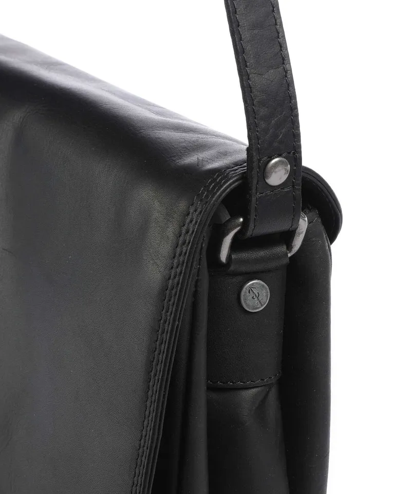 The Chesterfield Brand Wax Pull Up Cow Laverton Umhängetasche black