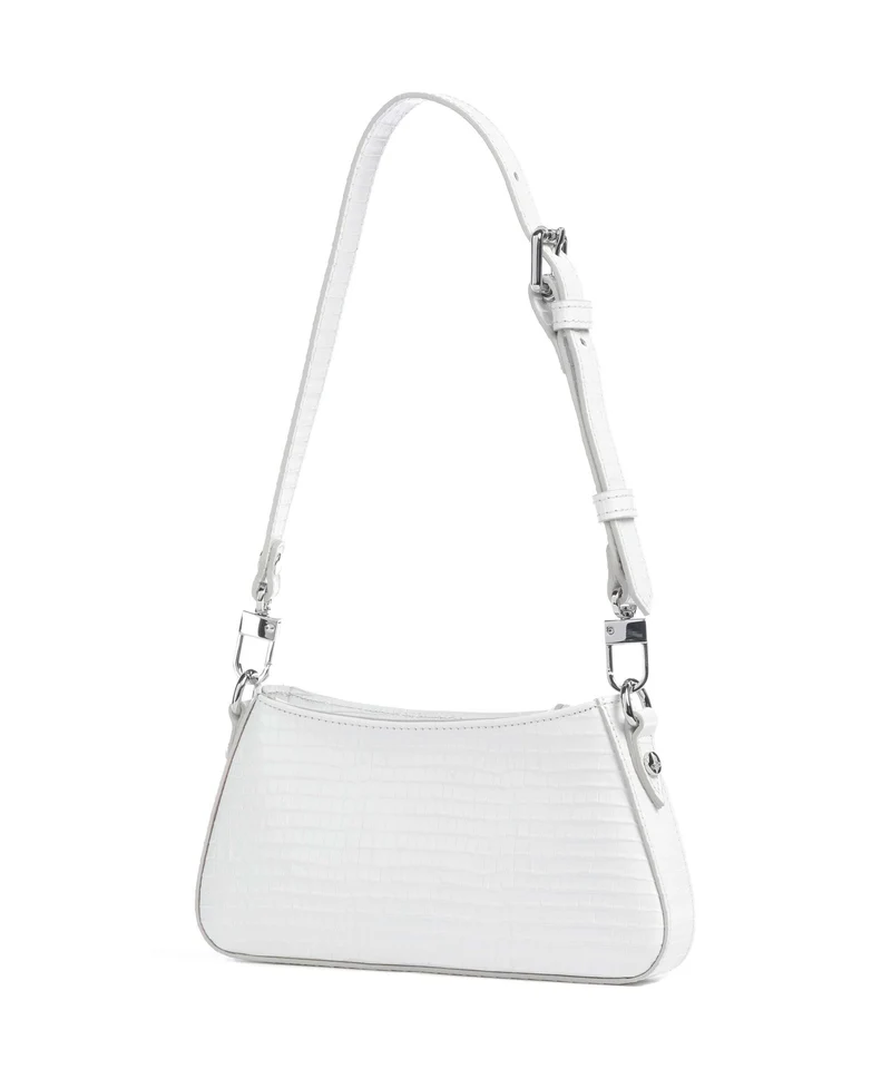Vivienne Westwood Tasha Embossed Croc Mini Schultertasche white