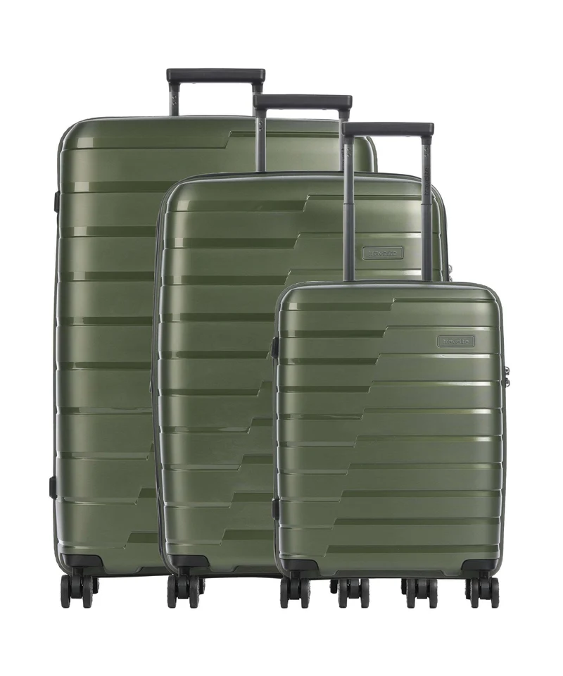 Travelite Air Base 4-Rollen Trolley Set olive