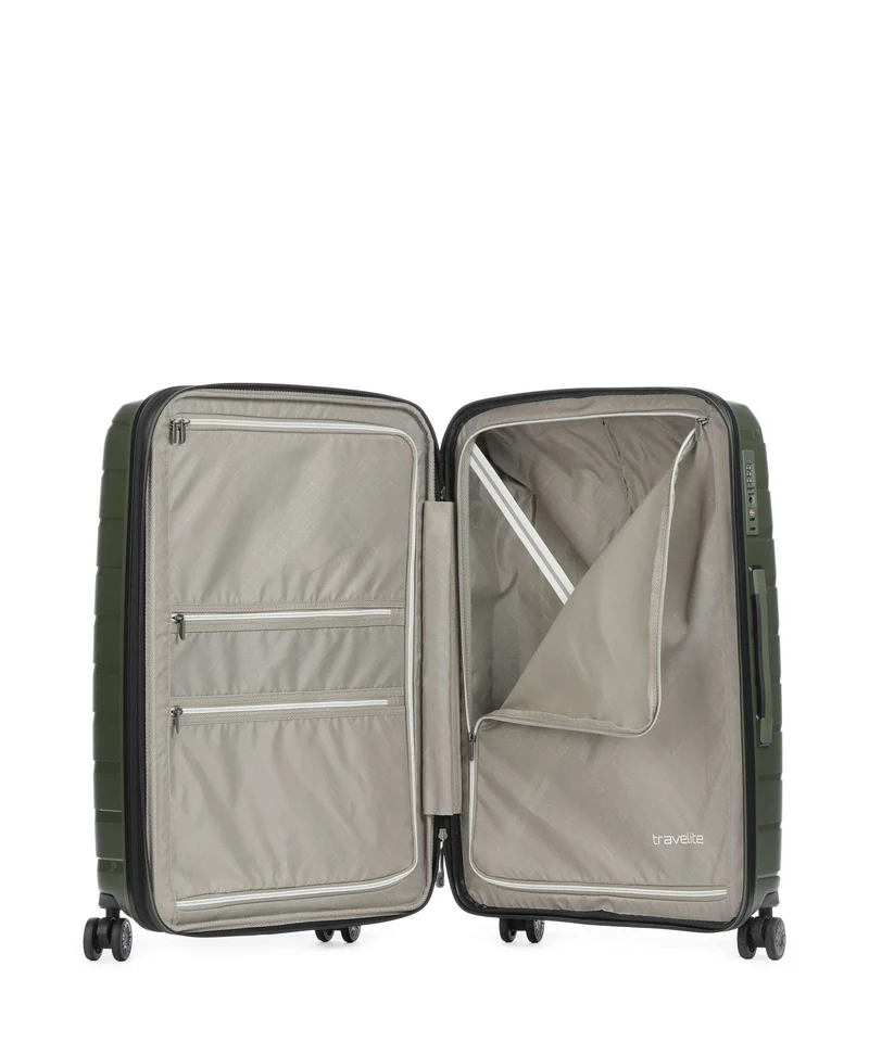 Travelite Air Base 4-Rollen Trolley Set olive