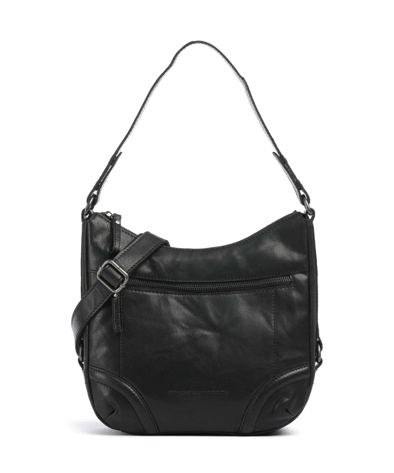 Spikes & Sparrow Bronco Candee Beuteltasche schwarz