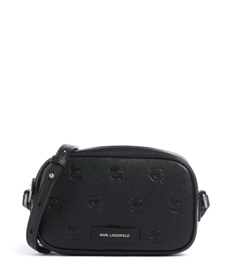 Karl Lagerfeld K/Ikon Monogram Umhängetasche tonal black