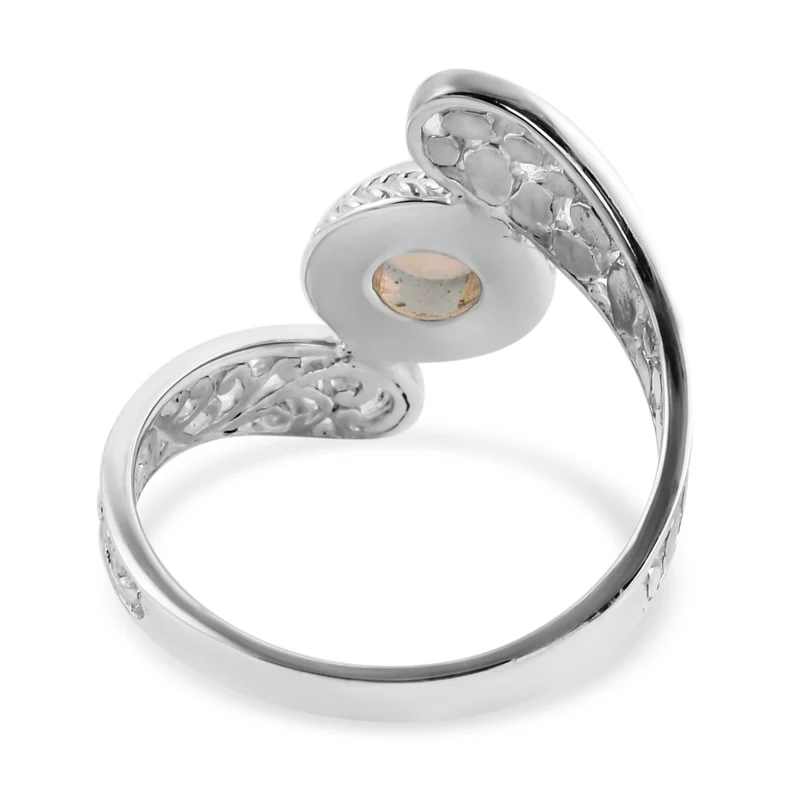 Royal Bali Kollektion - natürlicher, äthiopischer Opal-Ring, 925 Silber ca. 0,60 ct