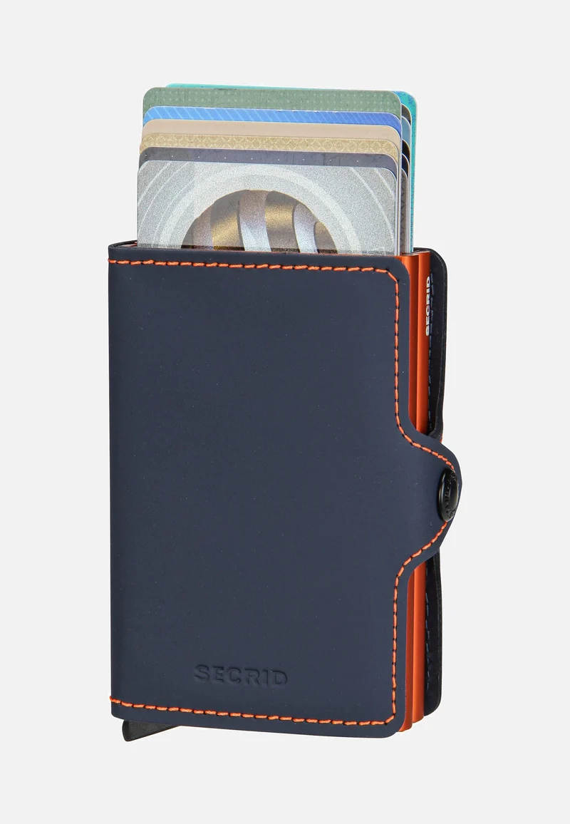 Twinwallet Matte Night Blue-Orange - Portemonnaie