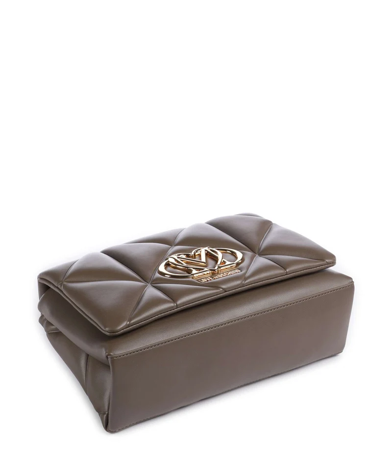 Love Moschino Embossed Q Schultertasche mud