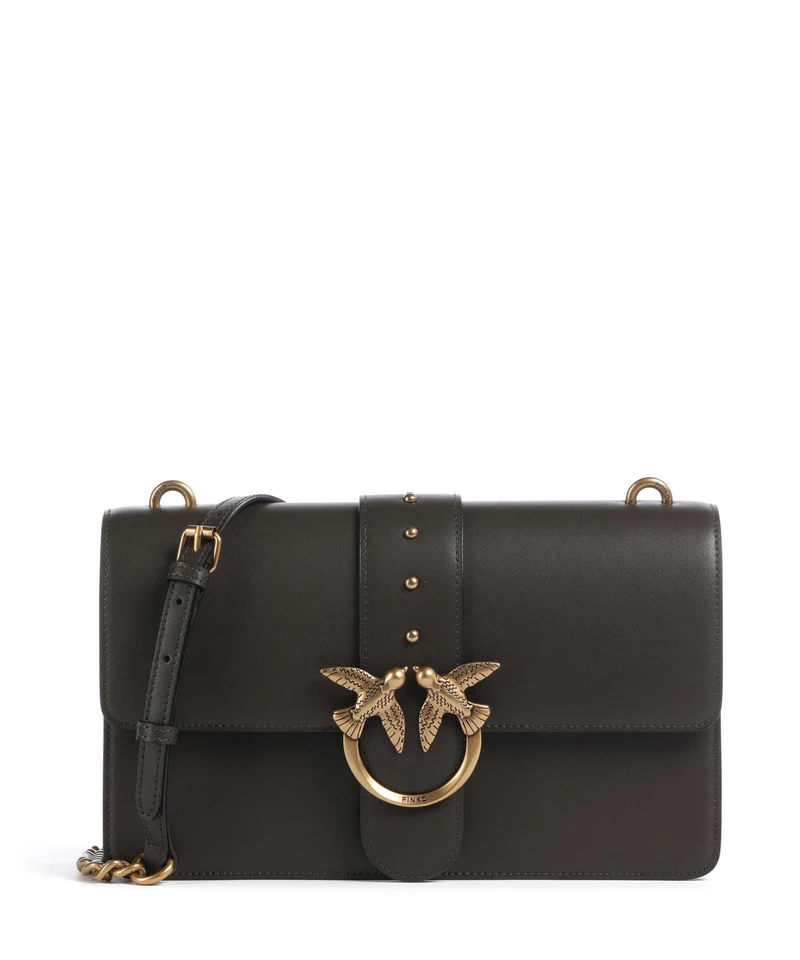 Pinko Love One Classic Umhängetasche verde fango/antique gold