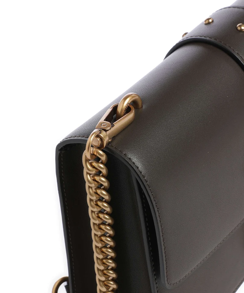 Pinko Love One Classic Umhängetasche verde fango/antique gold