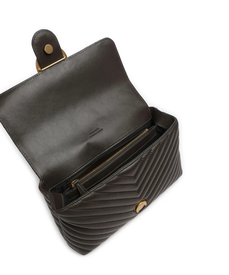 Pinko Love Lady Puff Classic Handtasche verde fango/antique gold