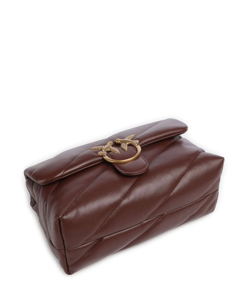 Pinko Love Puff Classic Schultertasche rosso vino/antique gold