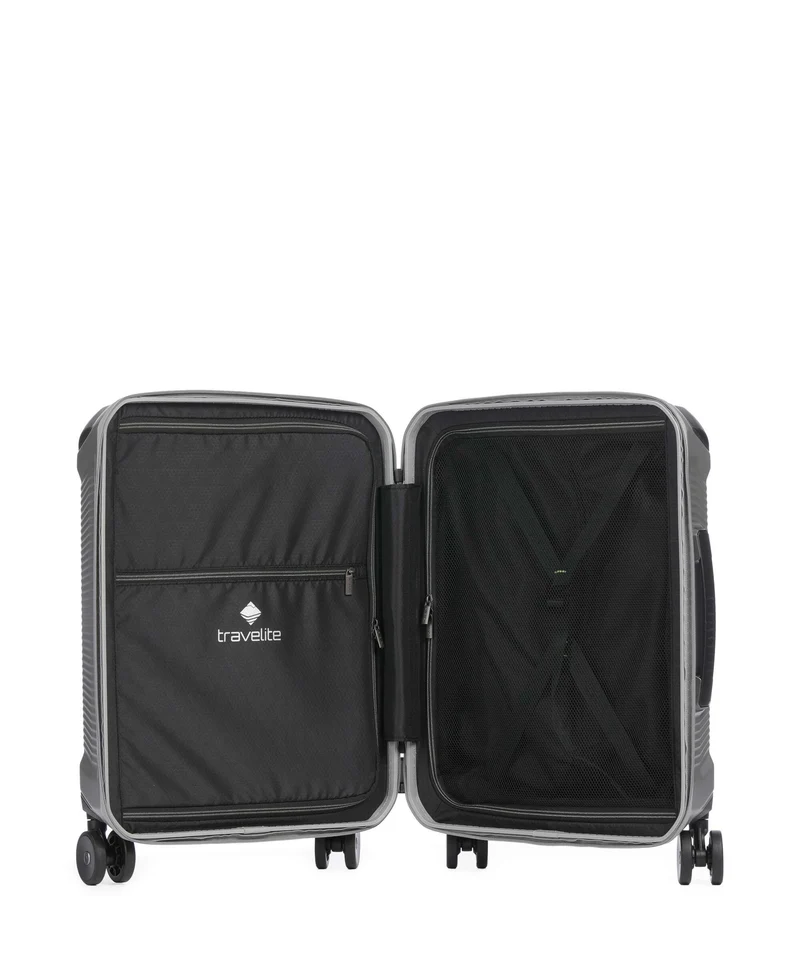Travelite Millenium 4-Rollen Trolley silver