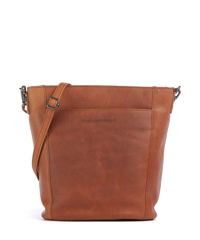 The Chesterfield Brand Wax Pull Up Cow Moore Bucket Handtasche cognac